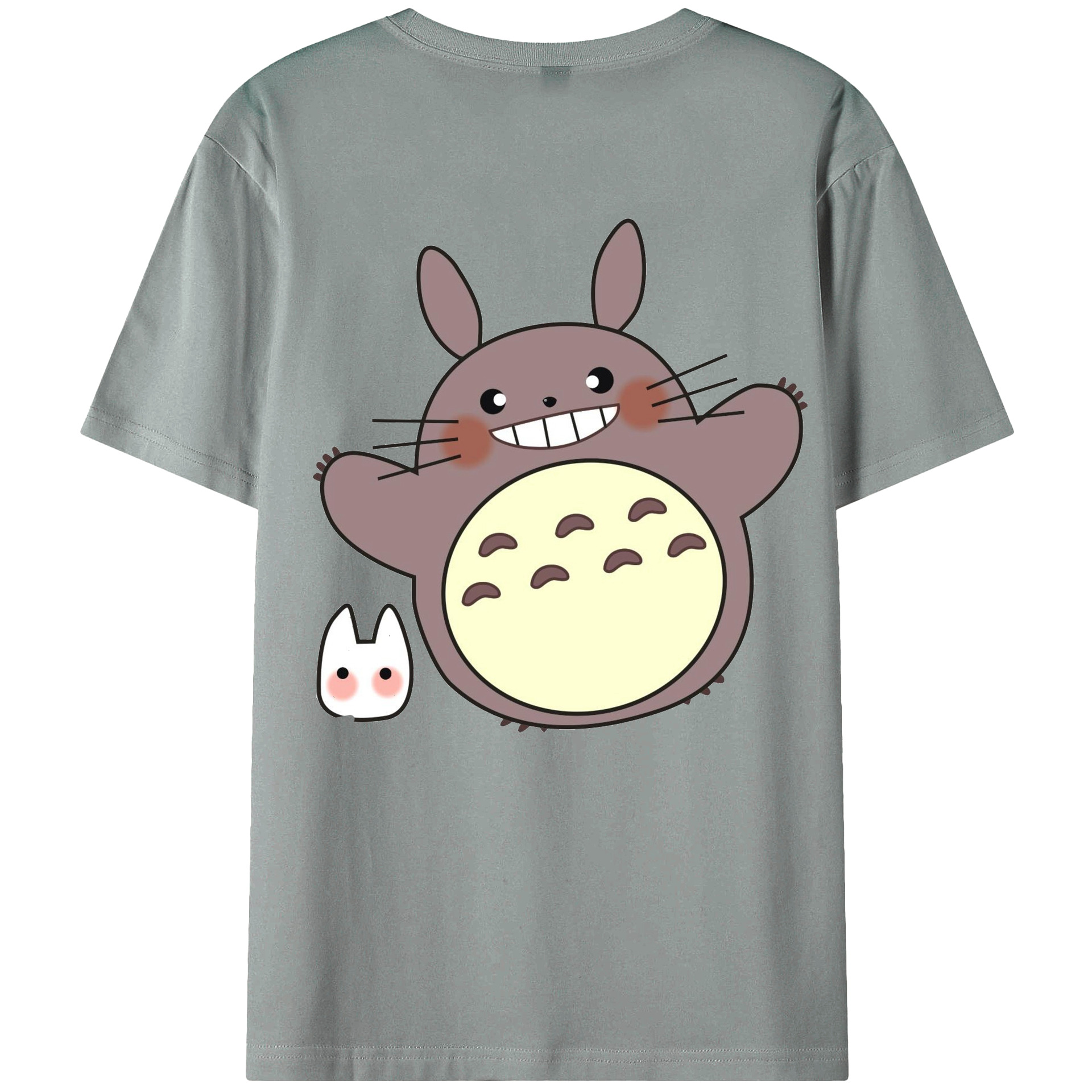 （画像用） となりのトトロ 草壁メイ 草壁サツキ My Neighbor Totoro Satsuki Kusakabe Mei Kusakabe 綿100％ メンズ半袖Tシャツ（バックプリント） 通気性